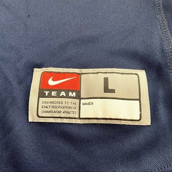 Blue White Nike Dri-Fit Team Athletic Jersey Shirt Large V-Neck Sport Jersey - Picture 8 of 14